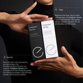 Enlighten White Duo Care Teeth Whitening Toothpaste and Sensitive Repair Serum - Plaque Removal Toothpaste and Advanced Enamel Repair and (1 Pack (2 Tube))