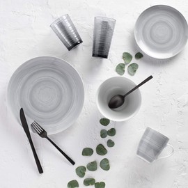Safdie & Co.Premium Dinnerset DINNERSET 16PCS PRC GREY STONE