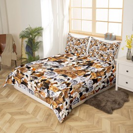 Kids Guinea Pig Duvet Cover Children Cute Cavy Funny Bedding Set Single Size for Boys Girls Toddler Bedroom Decor 3D Lovely Pet Animal Theme Comforter Cover Soft with 1 Pillow Case