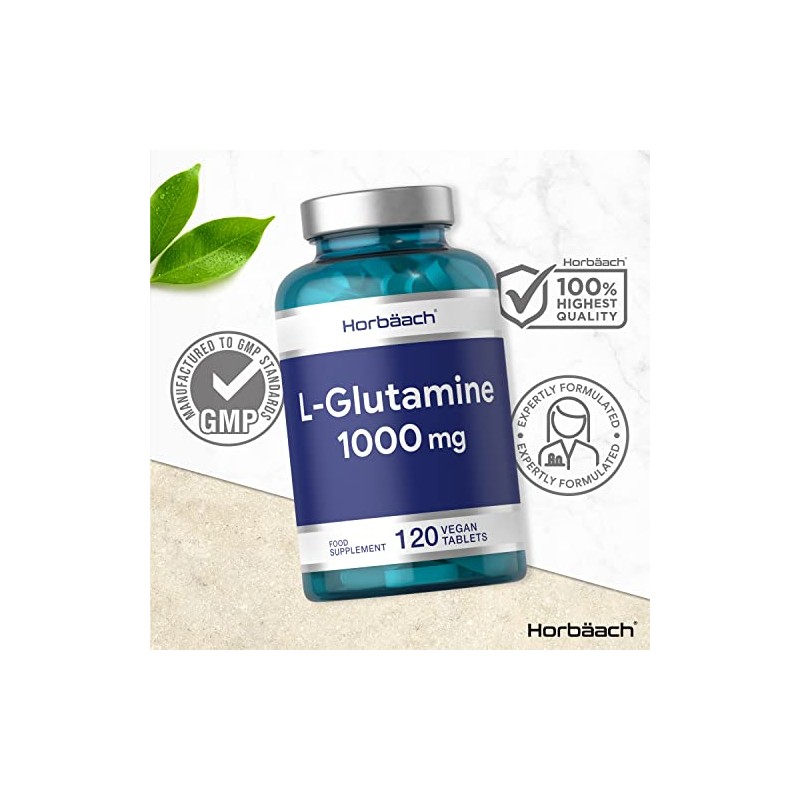 L-Glutamine 1000mg | 120 Tablets | Suitable for Vegetarians &