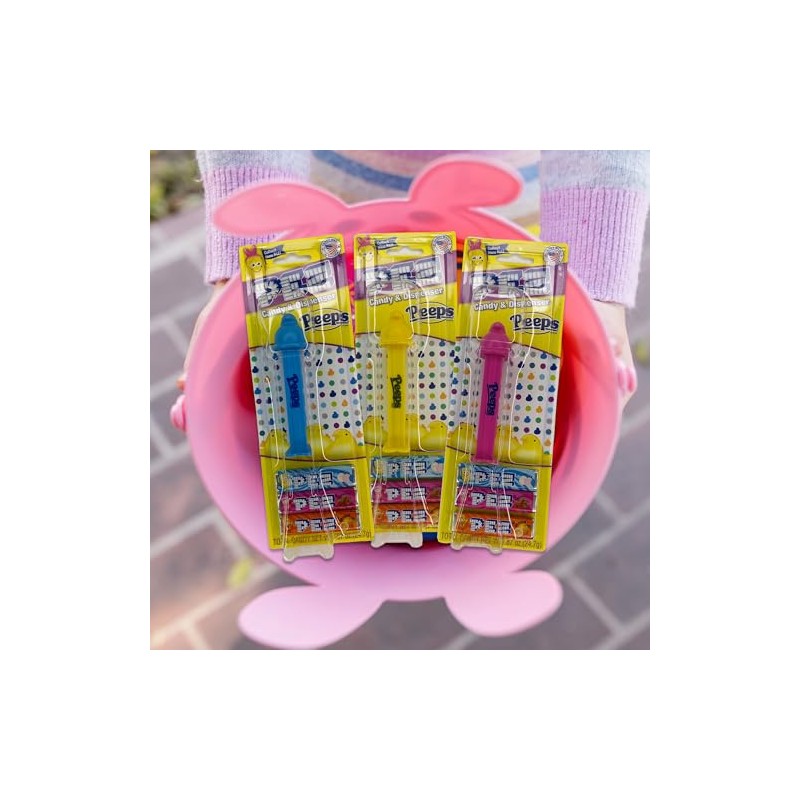 Snackivore Peeps Easter Pez Candy Dispenser 3 Pack. Easter Pez