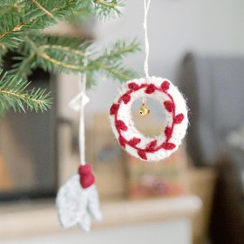 Én Gry & Sif Bell Pendant I Pretty Handmade Decoration for Christmas Winter Christmas Tree Hanging Christmas Tree Decoration Christmas Decoration Set of 3