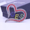 Greek Order Eastern Star Pin Social Members Heart OES Brooch