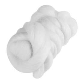 Felting Wool, 8Colors 55g Colored Needle Felting Wool Roving Spinning Sewing Trimming Handiwork Material(White)