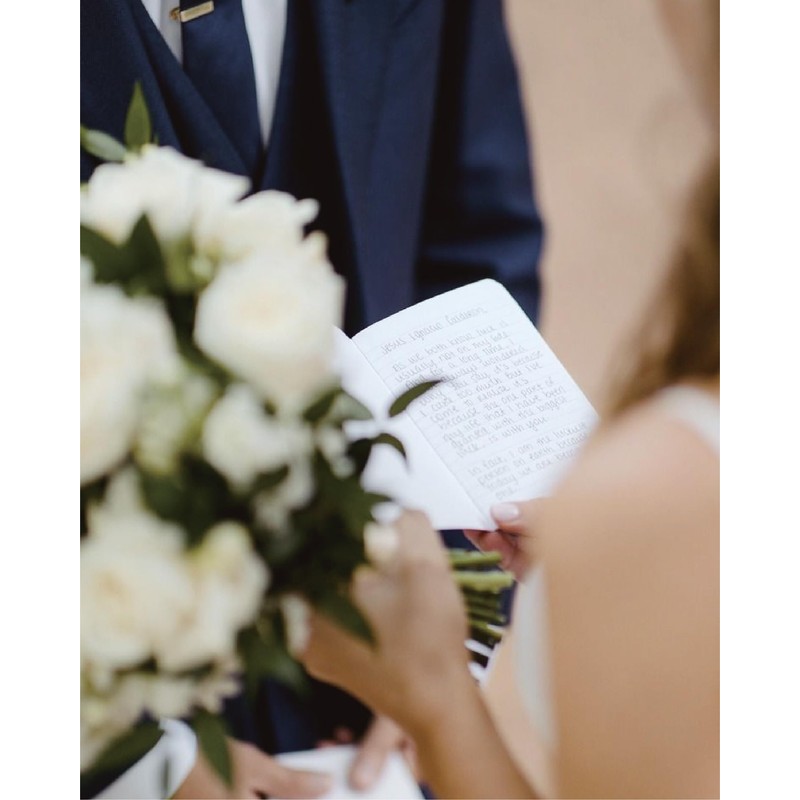 GroomBrideGifts Wedding Vow Book for His and Hers, Soft Touch,