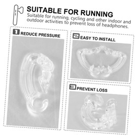 Gadpiparty 2pcs Earphone Holder Clips Lost Earbud Hooks for Running and Cycling Transparent Your Wireless Earbuds