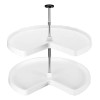 Organizador De Cocina Giratorio 3/4 Doble Canastila Blanco Blanco