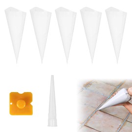 Mortar Bags, Joint Filler Bags, Pack of 5 Grout Bags, Professional Grout Bags, Sealing Grout Filler Bag, Garnish with 1 Joint Smoother and 1 Sealing Nozzle