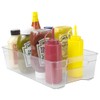 Home Basics Extra Large Plastic Handle-Stackable Storage Refrigerator Organizer Bins