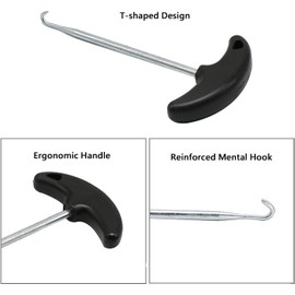 Black Hockey Lace Tightener, Shoe Lace Tightener, Stainless Steel Tightener Tool, Puller, Ice Roller Skate Tool, Portable Lace Tightener for Ice-Skates Figure Skates Boots Accessories Ice Hockey