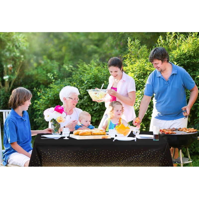 Utopia Kitchen Plastic Table Cloth Disposable (12 Pack - 54x108