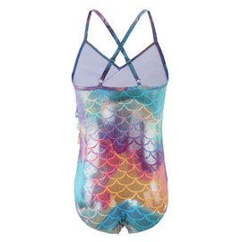 Girls One Piece Swimsuits Mermaid Bathing Suits Summer Ruffler Swimwear Mix Size 8/7-8 Years