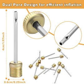 WILLBOND 100 Pack Basketball Pump Needles Ball Pump Inflation Needles Air Pump Needles with Storage Box for Sports Balls, Football Basketball Soccer and Volleyball (Gold)