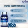 NURTIVE Blue Spirulina Tablets - 250mg per Serving, Phycocyanin Superfood