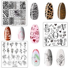 12PCS Nail Art Stamping Plate Nail Stamper Kit