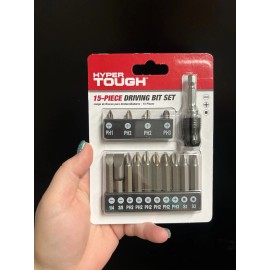 Hyper Tough 15pc driving bit set .with Quick Release bit Holder