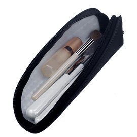 Aosbos - Bolsa para brochas de maquillaje de viaje, organizador pequeño para cosméticos, Negro -, Práctico y elegante