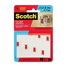 Scotch 410P-St Clr Mount Strips1X3