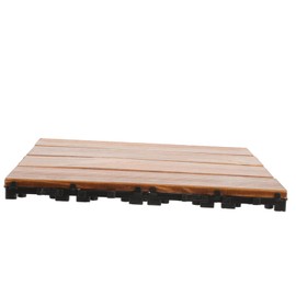 Tofficu Interlocking Decking Tiles Splashproof Outdoor Flooring for Balcony Deck Terrace and Garden Low Maintenance Pre Oiled Tiles for Immediate Use Durable and Practical Design