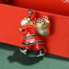 Cute Santa Claus Lapel Brooch Pin for Women Girls Enamel