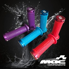 MAC BMX G1 MINI LOCK ON 100MM BLUE GRIPS