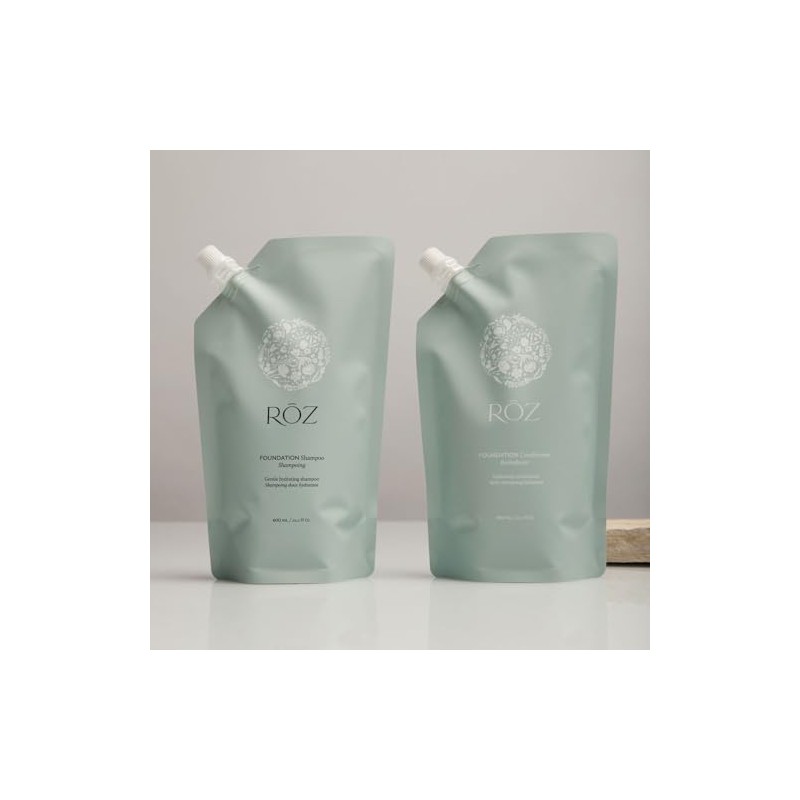 RŌZ- Recambio de champú de base, champú, bolsa sin BPA,
