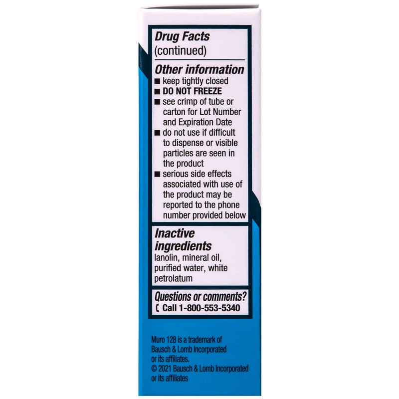 Muro 128 5% Sodium Chloride Hypertonicity Ophthalmic Ointment, from Bausch