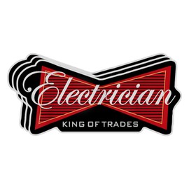 (Pack of 3) Electrician Sticker, Funny Powerline Electrical Waterproof Stickers, 3 Inches