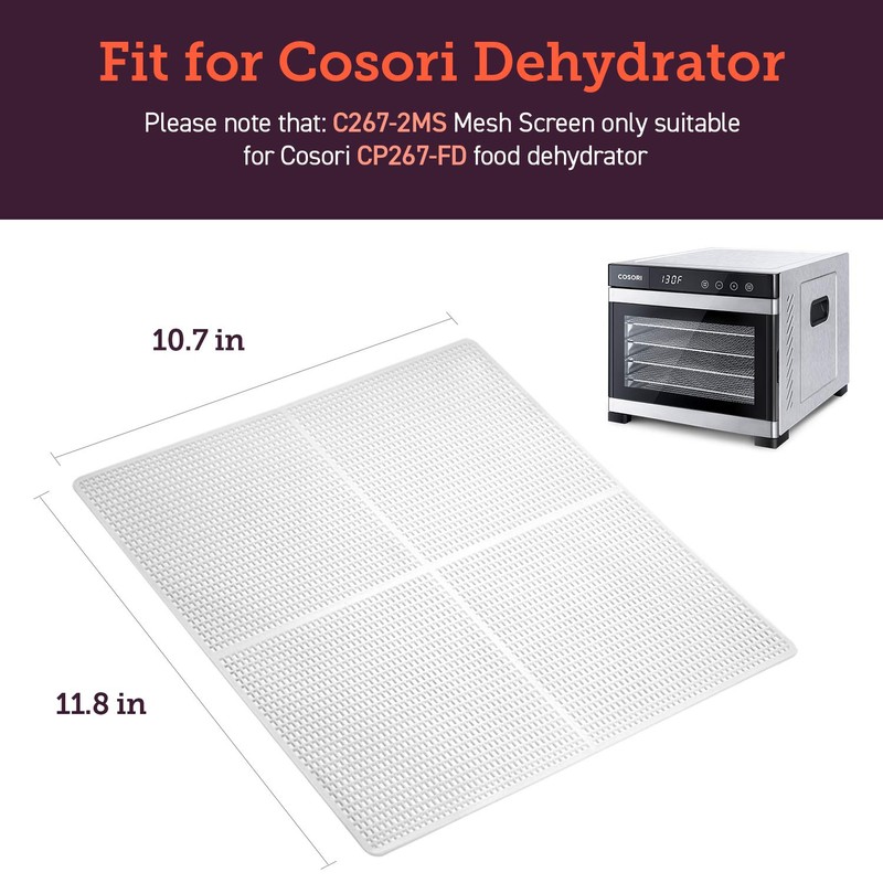 COSORI Food Dehydrator Accessories, Mesh Screen Sheets for 6 Trays