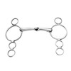 Korsteel Stainless Steel Jointed 3 Ring Dutch Gag Bit, 5"
