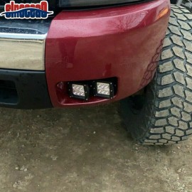 sinocea0 Lower Bumper Side Dual LED Fog Light Pods Mount Bracket For Chevy 1500 2500 3500