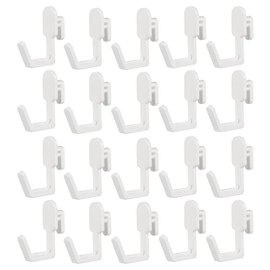 SOLUSTRE 20pcs Pegboard Hooks Kit J Shape Peg Hooks Plastic Peg Board Hooks for Garage Tool Storage Organizer