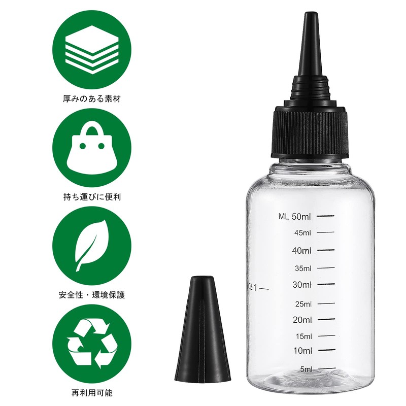 Frcolor Dropper Bottles, 2.0 fl oz (60 ml), Divided Bottles,