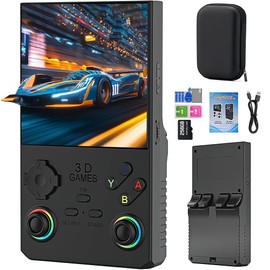 SMICERE V40 MAX Consola Portátil de Juegos Retro con Pantalla IPS HD de 4,0 Pulgadas, 256 GB de Almacenamiento y Más de 40 000 Juegos Clásicos. Incluye Funda Protectora de Almacenamiento (Negro)