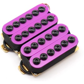 High Output Invader-Style Guitar Humbucker Pickups Ceramic Magnet for Electric Guitar Neck & Bridge Set (Purple)