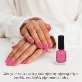 P2P Nails Vegan Pink Nail Gel Polish - Quick Dry Nail Polish - Smooth Texture Nail Gel in Vibrant Colors - Long Lasting Nail Art Gel Polish for all Stylish Women (Malibu Barb)