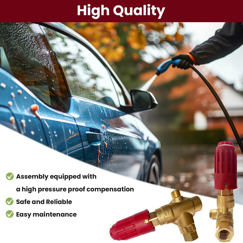 Upgraded 350 Unloader Valve Pressure Washer Pump with Knob, Compatible