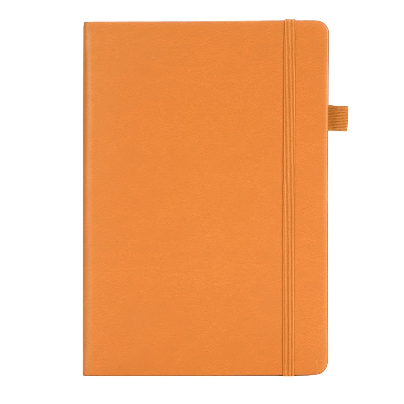 A5 Lined Notebook Portable PU Leather Hardcover Notebook with Elastic