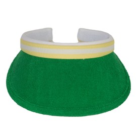 TOP HEADWEAR 2 Tone Cotton Clip On Visor 3 Inch Wide Brim, Kelly