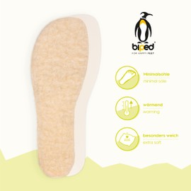 biped minimal sole BURGOS - 2 Pairs of Insoles for Minimal and Barefoot Shoes - Warming Lambswool Insoles - Minimal Soles for Adults and Children (41)