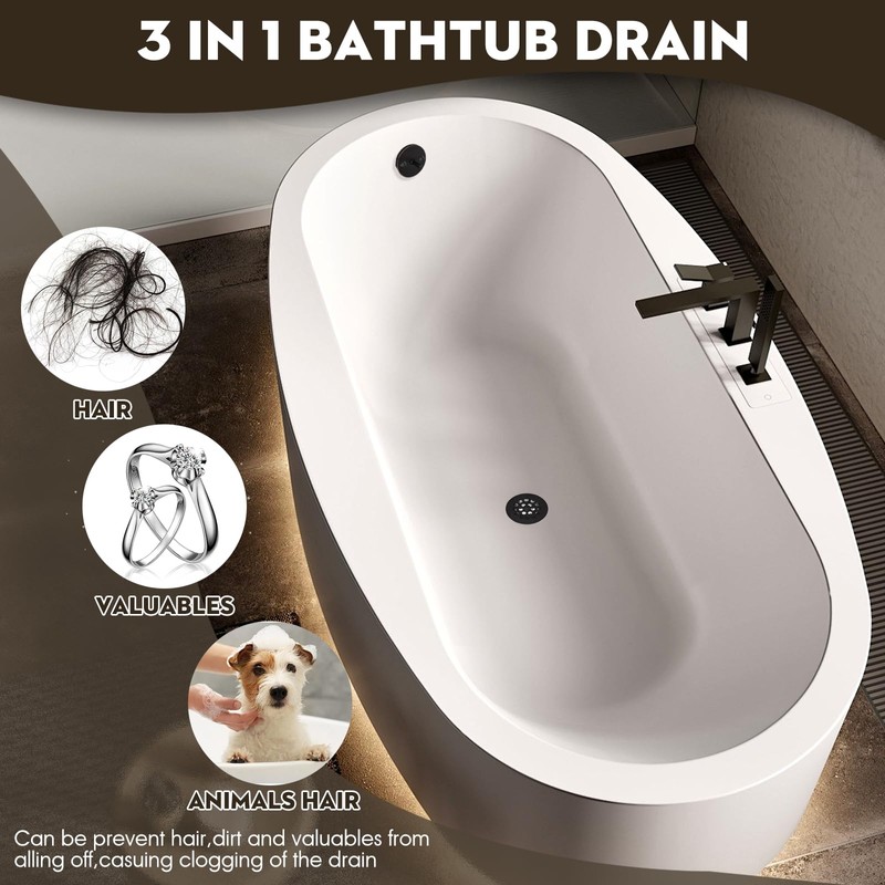 Trip Lever Tub Trim Kit Set with Two Hole Overflow