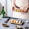 UNICASA Japanese Style Sushi Plate Set 8 Piece, Ceramic Sushi