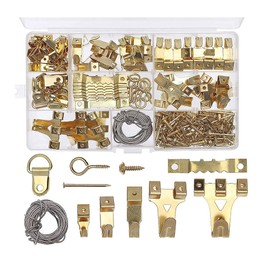 Picture Hanging Tool Kit, 230PCS Picture Hanger Wall Tools Accessories with Level Easy Frame Hanging Sawtooth Picture Hanger, Hardware, Nails, Hanging Wire (2 Case)