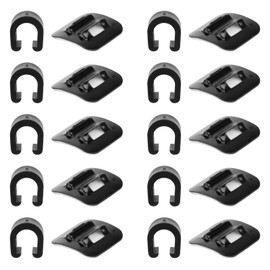 JUPSK 10 Packs Bicycle Cable Clips, Bike Cable Buckle Plastic Bike Cable C-Clips Bicycle Brake Wire Clips Bike Cable Guide Clips Household Cable Clips Bicycle Lead Frame Buckle