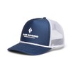 Black Diamond Men's Flat Bill Trucker Hat Cap, Indigo white