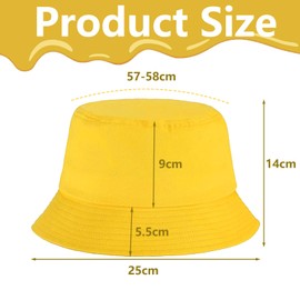 BPTZYLN 1 Pcs Double Sided Folding Bucket Hats Bucket Hats Men Hats for Men UK,Men's Bucket HatsBucket Hats Women Sun Hats for Men,for Hunting Camping Hiking Travelling Fishing Yellow