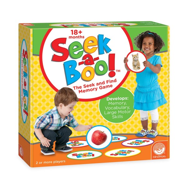MindWare Seek-a-Boo Seek and Find Memory Game and Toddler Flash Cards Matching Game - Great for Preschool Learning Activities – Includes 72 Cards & Parent Guide – Ages 18 Months+