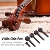 1Set Ebony Wood Violin Parts 4/4 Fittings Chinrest Pegs Tailpiece