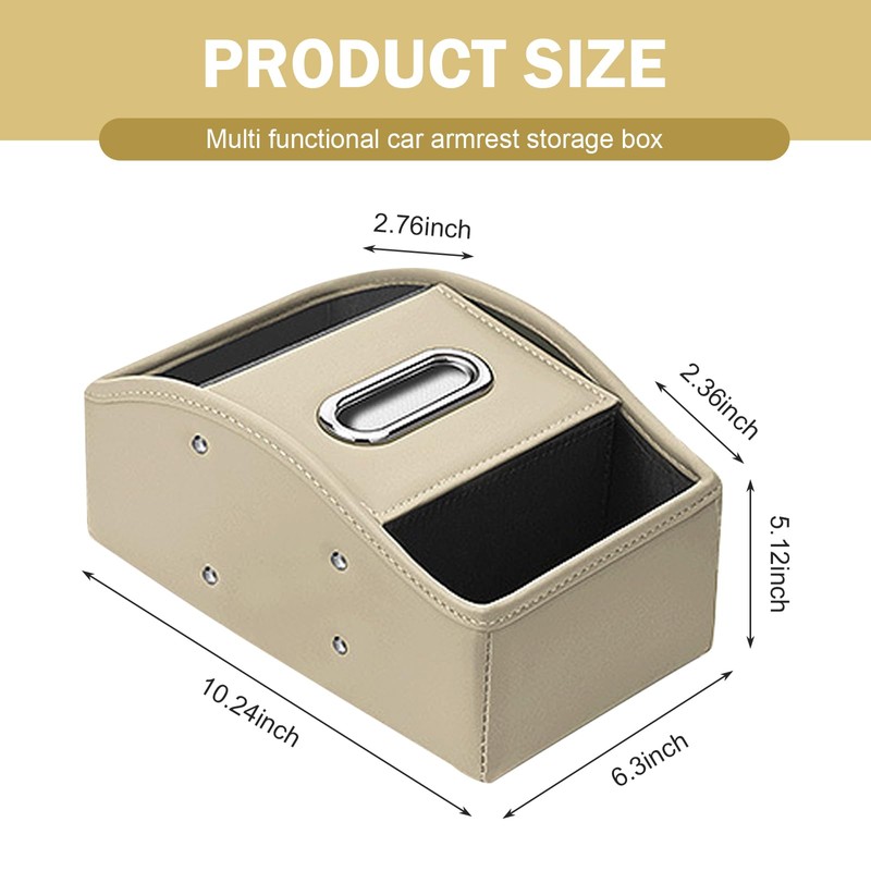 Merdege Armrest Box Storage Box, Multi-Function Center Console Organizer with
