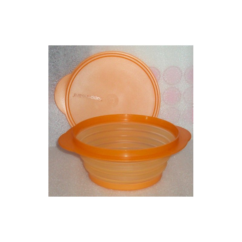 1 Tupperware Flat Out Orange 4 Cup Size Bowl with